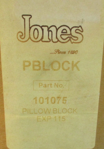 Jones EXP 115 2-Bolt Expansion Pillow Block Bearing 101075 1-15/16" Bore 115B