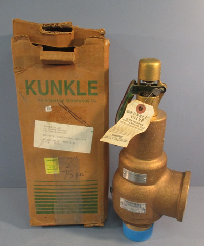 Kunkle 6010JHM01-AM0075 Safety Relief Valve 2" 75PSI Set Pressure 2in.x2-1/2in