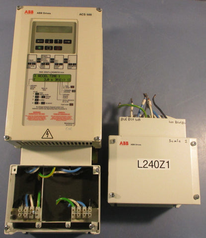 ABB ACS501005400P21 Variable Speed Drive w/ 60031924 and 60031916 Suppressor