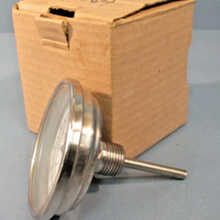 Marsh Thermometer L31105 Thermometer 0250 Deg F, 2" Long Stem 3" Dial 1/2 MNPT