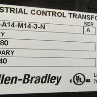 Allen Bradley 1497BA14M143N Ser A Transformer 3.0 KVA 240/480 V Primary