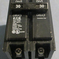 Eaton BR230 Circuit Breaker 2 Pole 30A 120/240VAC Type C230 (Lot of 2)