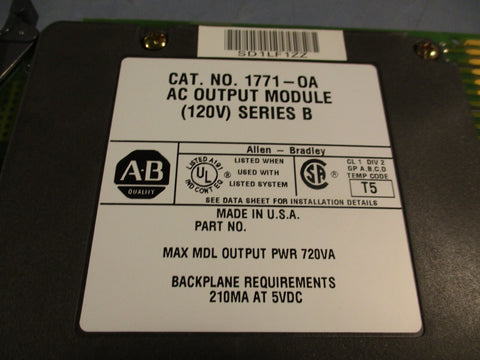 Allen-Bradley AC Output Module (120V) Series B 1771-OA