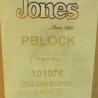 Jones EXP 115 2Bolt Expansion Pillow Block Bearing 101075 115/16" Bore 115B