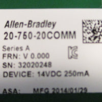 Allen Bradley 2075020COMM Ser A Option Card Powerflex 14VDC 250mA