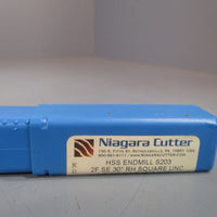 Niagara Cutter 3/4" HSS End Mill Square 2 Flute 3/4x3/4x1-5/16x3-9/16 EDP# 20244