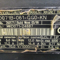 Indramat Permanent Magnet Motor MKD071B-061-GG0-KN