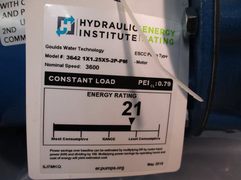 Goulds 1BF20734 Centrifugal Pump Series 3642,3/4 HP,208-230/460 V,3 Phase,1" NPT