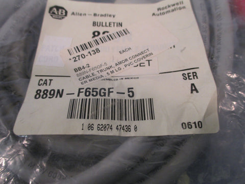 AllenBradley Drop/Trunk Cordset Straight Female Connector 5m Ser A 889NF65GF5