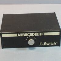 T-Switch 6 Position 7 Slot Plug Ports A - F Dial Switch Box Used