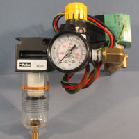 PARKER SOLENOID AND REGULATOR ASSEMBLY w/160 PSI GAUGE ASSY-SOL-REG