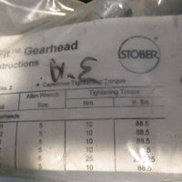 Stober P512SPN0500M ServoFit Precision Gearhead 50:1 Ratio 1-1/4" Shaft Dia NOS