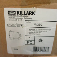 Hubbell Killark NV2BG Wall Bracket w/Gasket & Screws GRAY