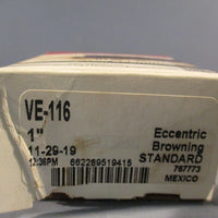 BROWNING BEARINGS VE116 INSERT BALL  BEARINGS, STEEL, 1" BORE
