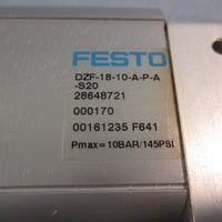 Festo Pneumatic Flat Cylinder DZF-18-10-A-P-A-S20 28648721 Pmax=10BAR