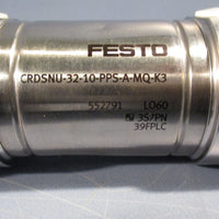FESTO DOUBLE ACTING PNEUMATIC ROUND CYLINDER CRDSNU3210PPSAMQK3
