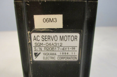 Yaskawa Electric SGM04A312 AC Servo Motor NWOB