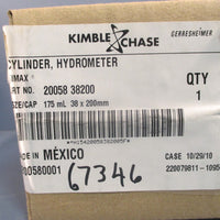 Lot of (3) Kimble Hydrometer Cylinder 175 mL, 38 x 200mm 2005838200