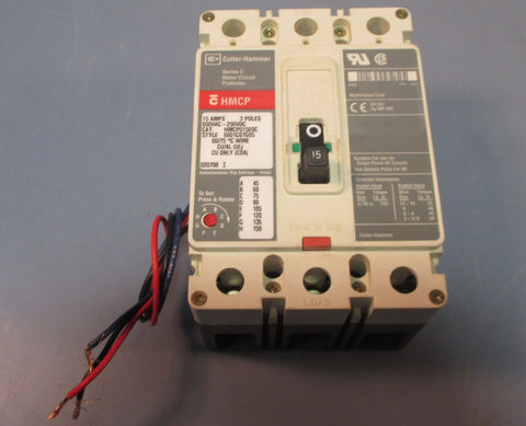 Cutler Hammer HMCP015E0C 6601C87G05 Ser C Motor Circuit Protector Breaker 15A