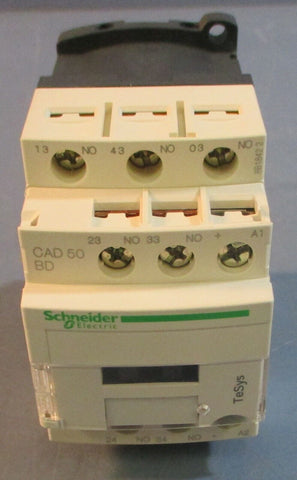 Schneider Electric CAD50BD Control Relay 24VDC 10A 10-18AWG LAD4TBDL 5-24V