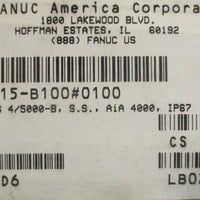 Fanuc A06B2202B200#0100 AC Servo Motor aiF 1/5000B 126V Input 3PH 15mm Shaft