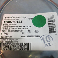 BradConnectivity 1200700184 MicroChange Receptacle 4P Male 12N 22 PVC LOT OF 3