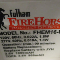 Fulham FireHorse FHEM16W LED Emergency Light Backup 120/277V (Lot of 3)