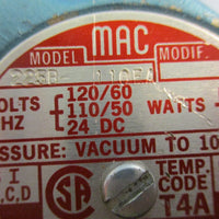 Mac Valves 225B-110EA Solenoid Valve 110/120VAC 50/60Hz 24VDC 15W