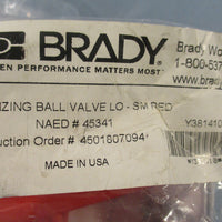 Brady Prinzing 45341 Legged Ball Valve Lockout Y381410 1/2" to 21/2" Lot of 2