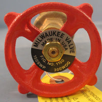 Milwaukee Valve 1150-34 Gate Valve 5JLZ0 3/4" NPT 150SWP 300WOG Box of 6