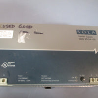 SOLA Power Supply 115/230VAC, 12/6A, DC 24V/20A SDN2024100 OVP