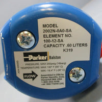 Parker Balston 2002N0A0SA Filter .60 Liter Cap. 250psig Max 10012SA Element