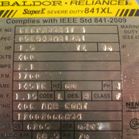 Baldor 841XL CECP83584T4 Severe Duty Motor 1.5 HP, 460 V, 1760 RPM, 145TC Frame