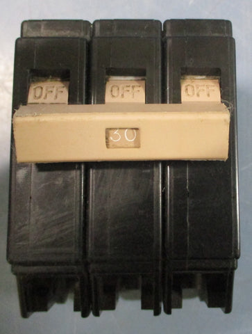 Cutler Hammer CH330 Circuit Breaker, PlugOn 240VAC 30A