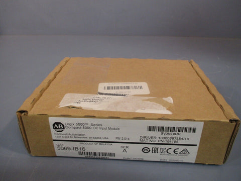 Allen-Bradley LOGIX Compact 5000 DC INPUT MODULE SER A FW 2.014 5069-IB16 SEALED