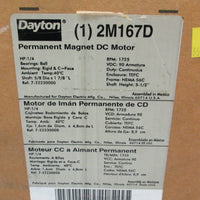 Dayton 2M167D Permanent Magnet DC Motor  1/4 HP 1725 RPM 90V 56C TEFC