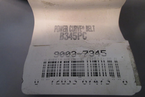 Gates B345PC Power Curve VBelt 21/32" Top Width, 346" Long 90037345 NWOB