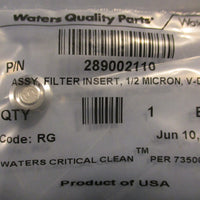 Waters 289002110 VDET Filter Insert Assembly 1/2Micron lot of 4