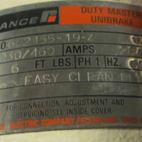 Reliance Electric P56X5227MBA Electric Motor 60245519Z Duty Master Unibrake