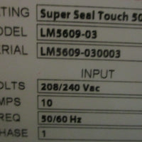 Enercon Super Seal Touch 500 Induction Cap Sealer LM560904 w/ LM443805 Ejector