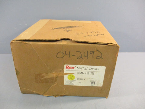 Rex MatTop Chain Table Top Conveyor Chain 6" WD, 120" Long LF705-6.00