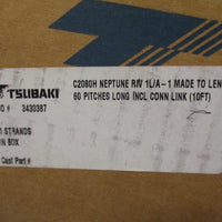 TSUBAKI C2080H RIV Neptune Double Pitch Conveyor Chain 10FT 3430387