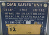 Square D QMB QMB-3603-T Saflex Unit 100 Amp 3 Pole 600 VAC Series 4