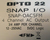 Opto 22 Snap I/O SNAP-OAC5FM 4 Channel AC Output Module 12-250VAC 5VDC Lot of 2