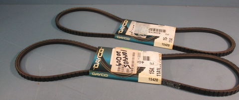 LOT OF (2) DAYCO 15420 ACCESSORY DRIVE BELT, TOP COG