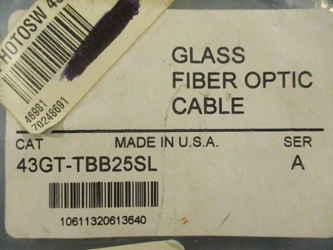 Allen Bradley 43GT-TBB25SL Glass Fiber Optic Cable SER A 300m Sensing Distance