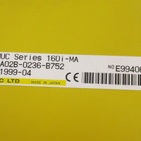 Fanuc 160iMA Color 10.4" Operator Interface Basic Control Unit A02B0236B752