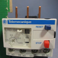 TELEMECANIQUE THERMAL OVERLOAD RELAY 0.40.63A LRD04