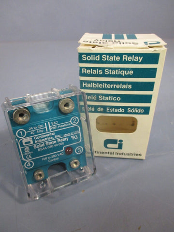 Continental Industries Solid State Relay SSAA-330-40-000