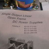 Sola DCPower Supply 120/240vac 24vdc 50/60 Hz 08300260030024